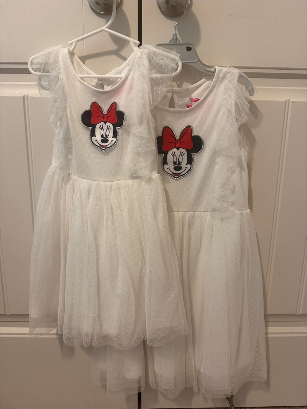 Disney White Tulle Minnie Mouse Dress with Red Bow
